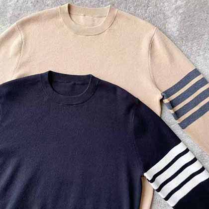 秋季TB套頭毛衣，卡其色初剪羊毛，質感滿滿，溫暖舒適！