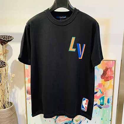 男女同款lv短袖t恤 NBA超級限量聯名刺繡短袖T恤