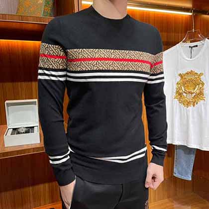 巴寶莉男士長袖羊毛衫，澳洲進口美麗諾羊毛，時尚純色設計，提升品味與質感！