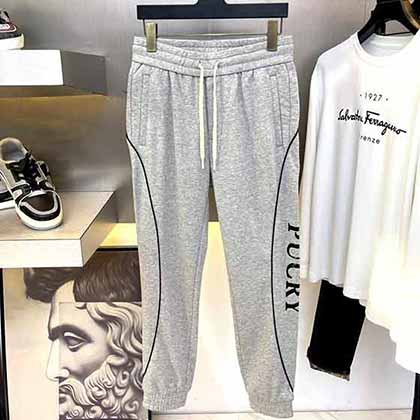 中國服裝網時尚系列撞色滾邊休閑衛褲。