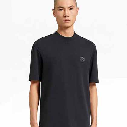 歐美大品牌男裝杰尼亞科技竹纖維莫代爾混紡廓形打底短T