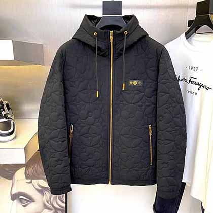 大品牌高等黑羽絨服短款女連帽極寒加厚寬松男款保暖Lv外套情侶