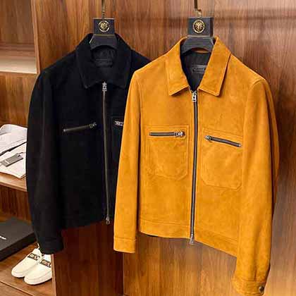 湯姆.福特超柔磨毛小羊皮夾克式皮衣，出街不容易撞款！