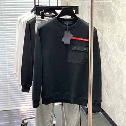 普拉達秋冬新品原單狠貨時尚休閑圓領衛衣