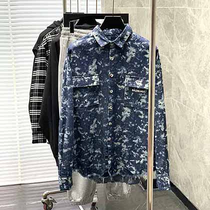 Balnciaa巴黎世家秋冬新款時尚休閑翻領牛仔外套