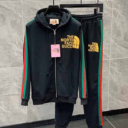 GUCCI古奇The North Fac北面聯名款男士休閑運動套裝