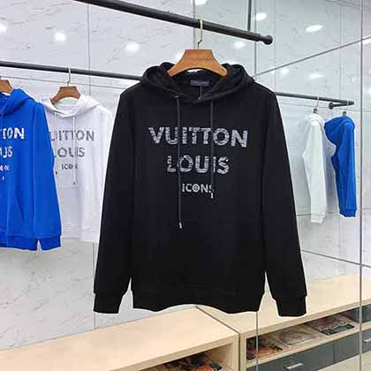 路易威登品牌秋季連帽長袖衛衣 潮牌潮流套頭外套