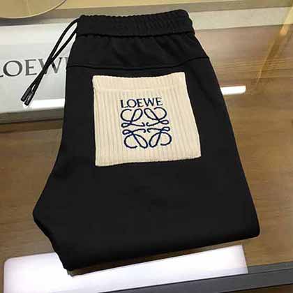 高等大品牌休閑褲男冬季運動風黑色百搭LV男褲