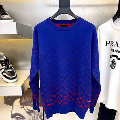 Lv早秋冬新款洋氣減齡凈版鑲花針織時(shí)尚套頭長袖毛衣！