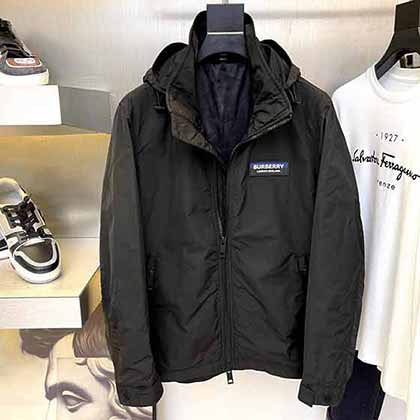 二手名品網(wǎng)巴寶莉秋季新款連帽（加棉）夾克