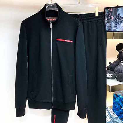 普拉打中年男士夏季運動套裝，潮流運動套裝