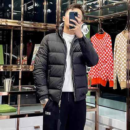 PRAA高等白鴨絨羽絨服男冬季時尚短款大品牌加厚保暖