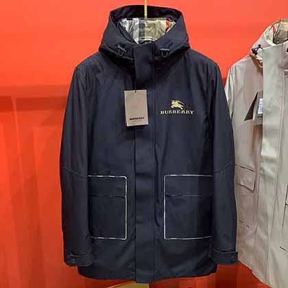 巴寶莉羽絨服 超強防風防水男士休閑長款羽絨服！
