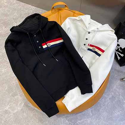 秋冬新款輕奢意大利大品牌T恤蒙口男士高等印花圓領(lǐng)衛(wèi)衣男裝