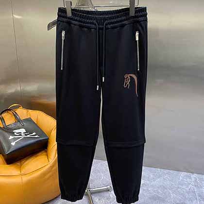 秋季新款愛馬仕男士長褲 休閑褲黑色大品牌衛褲 運動小腳褲