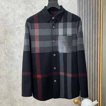 Burbrry巴寶莉秋冬季 格紋元素加絨長袖襯衫