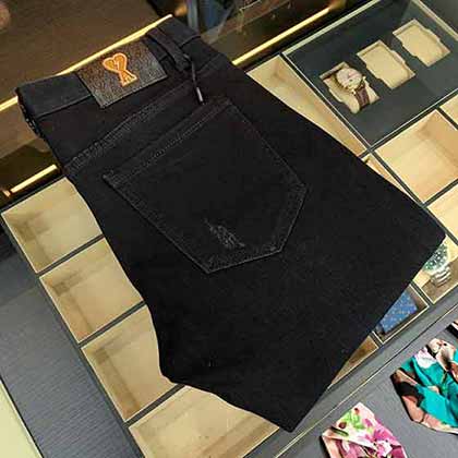 高等國際大品牌新款阿瑪尼冬季牛仔褲男 直筒中年男褲子