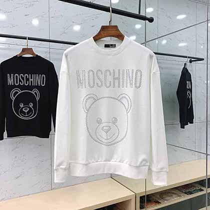 秋季新款莫斯奇諾男士純棉圓領(lǐng)體恤青年修身大品牌衛(wèi)衣男裝潮T