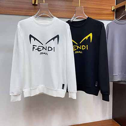 中國大品牌網芬迪秋冬 原單小怪獸皮標男士衛衣