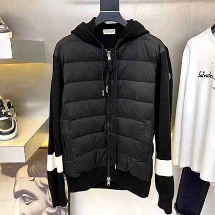 Mn蒙口秋冬高等針織連帽款輕薄羽絨服！