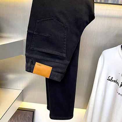 秋冬季迪奧直筒牛仔褲男高等商務休