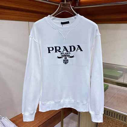 普拉達(dá) Praa官網(wǎng)特別定織面料100高支純棉圓領(lǐng)衛(wèi)衣