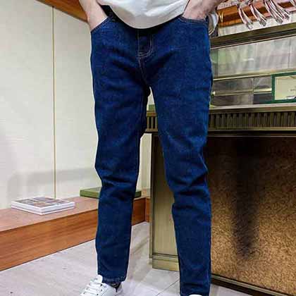 秋冬款大品牌普拉男牛仔褲修身直筒高等時尚彈力青年休閑寬松百搭褲