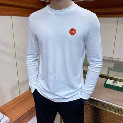 愛馬仕大品牌潮牌男裝，時尚高等男裝打底長T恤！