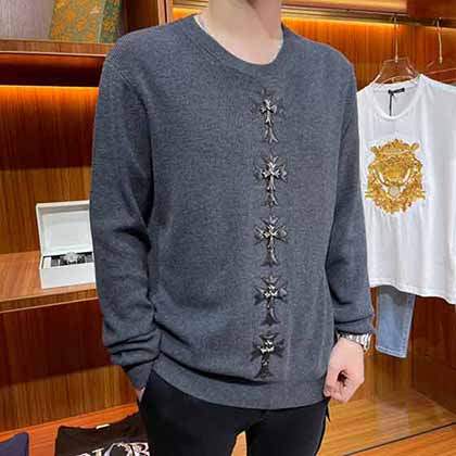遼寧大品牌網(wǎng)2022早秋新款克羅心男士長(zhǎng)袖羊毛衫
