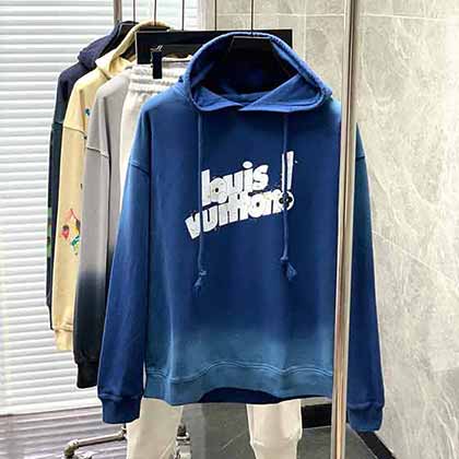 二手大品牌衣服網(wǎng)路易威登秋冬新品休閑時(shí)尚連帽衛(wèi)衣