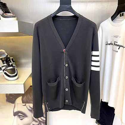 TB湯姆布朗火美國潮牌秋冬新款Tb男士針織開衫