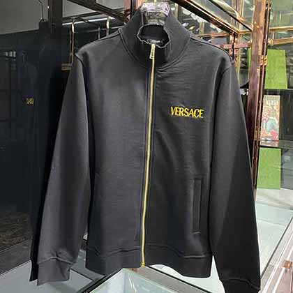 范思折Vrsac秋冬新品前后刺繡L立領(lǐng)拉鏈外套