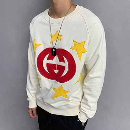 GUCCI品牌潮流logo刺繡套頭衛衣