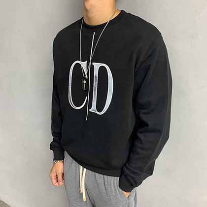 迪奧品牌潮流logo印花套頭衛衣。