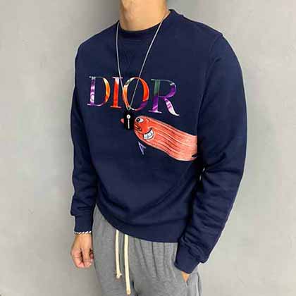迪奧休閑與個性兼備的時髦單品套頭衛衣。