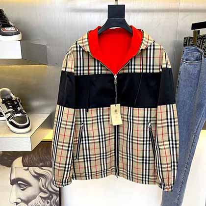 BBR巴寶莉原單高品外套男裝大品牌格紋雙面夾