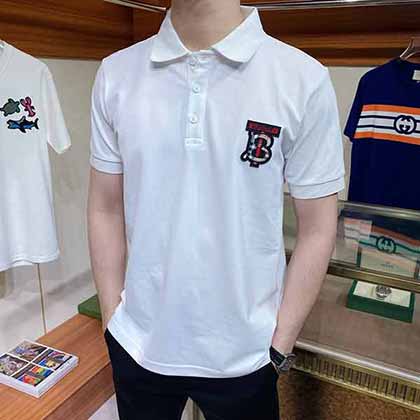 巴寶莉經典款春夏系列三角標識設計高等守選款翻領polo衫