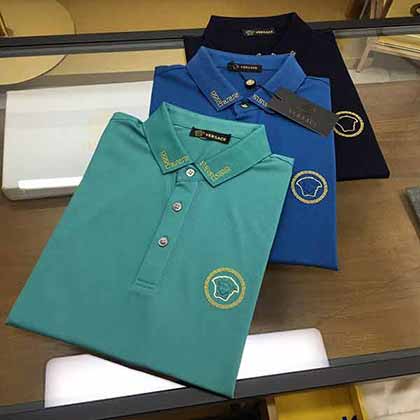 范思哲國際大品牌t恤，今年夏新款POLO翻領短袖T