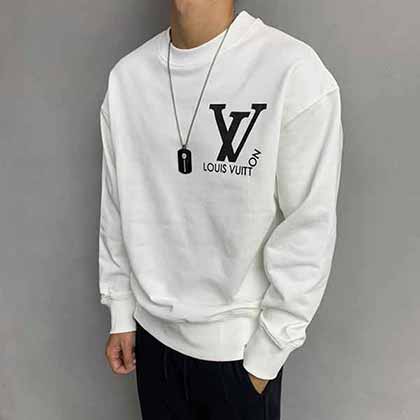 路易威登國際大品牌衛(wèi)衣，定制精梳棉潮流logo印花套頭