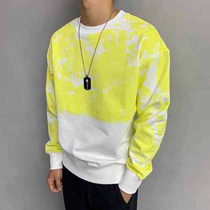 潮流logo渲染印花定制精梳棉套頭衛衣。