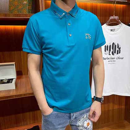 新品名品中國網專柜同步巴寶莉男士短袖polo衫