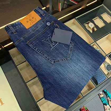 路易威登大品牌子男裝 春夏薄款新休閑牛仔褲