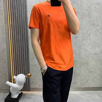 春夏新品！LV定制短袖，高等品牌LOGO，奢華顯檔次！