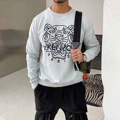 Kenzo衛衣，經典虎頭圖案進口繡