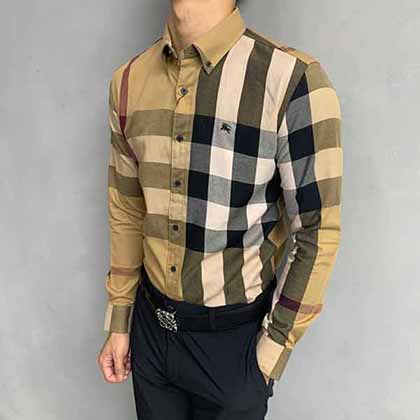 巴寶莉永不過時經典大格長袖襯衫