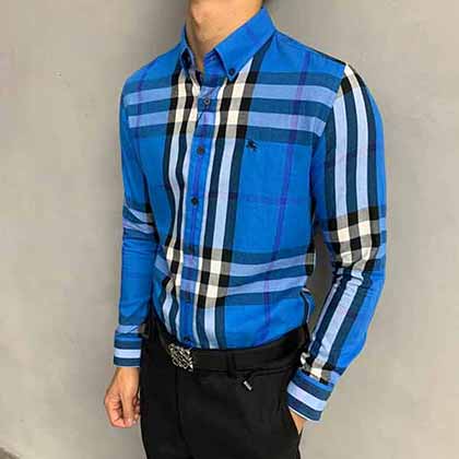 巴寶莉經(jīng)典大格長袖襯衫，高等大氣上檔次