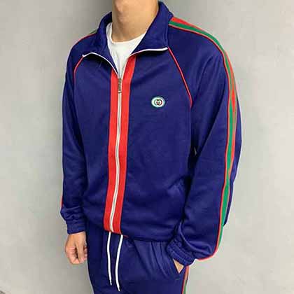 唯品會品牌折扣網(wǎng)男裝，GuCC品牌潮流logo織帶刺繡套裝