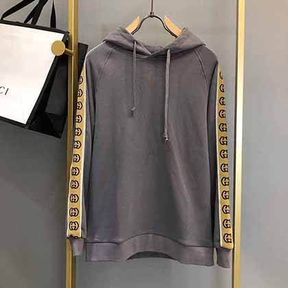 Gucci名品男裝早秋新款經典雙G運動帽衫 連帽衛衣