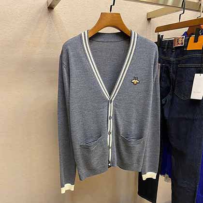 Gucci品牌男士開衫，秋冬最新小蜜