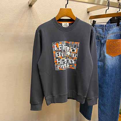 Hermes早秋新圖形薄款圓領衛衣！